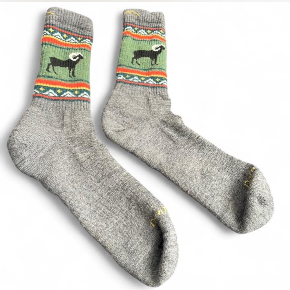Gray Patterned Socks With Animal Design - image 1